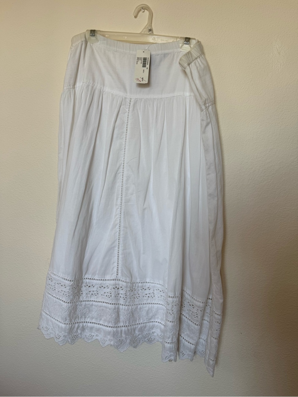 Chico’s White Cotton Midi Skirt